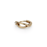 Crossed Pearl Hoops