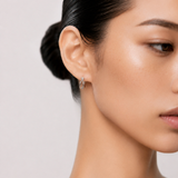 Crossed Pearl Hoops