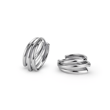 Triple Line Hoops