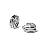 Triple Line Hoops