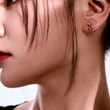 Crossed Pearl Hoops