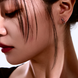 Crossed Pearl Hoops