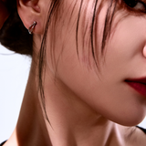 Crossed Pearl Hoops
