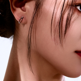 Crossed Pearl Hoops