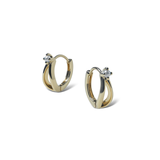 Crossed Pearl Hoops