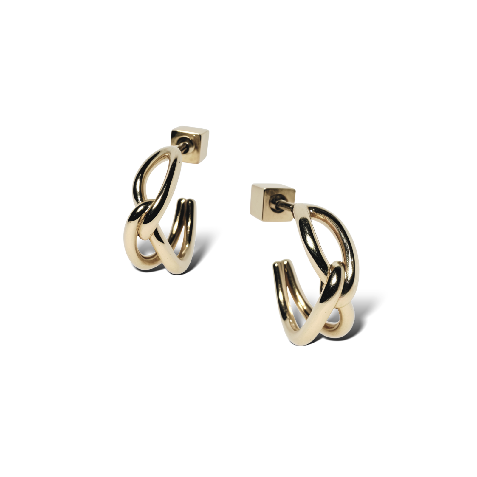 Knotted Line Hoops 
