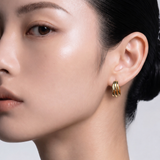 Triple Line Hoops
