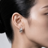 Triple Line Hoops