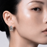 Triple Line Hoops